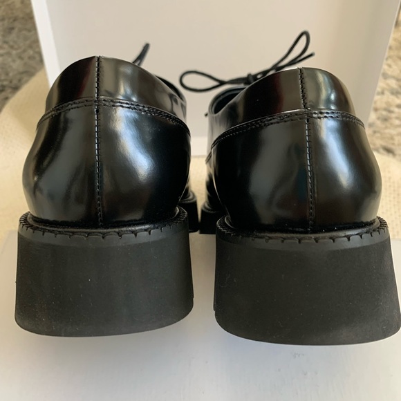 ME+EM Chunky Lace-Up Derby Black Leather Sz 10-10.5 Exc Cond - Picture 7 of 10